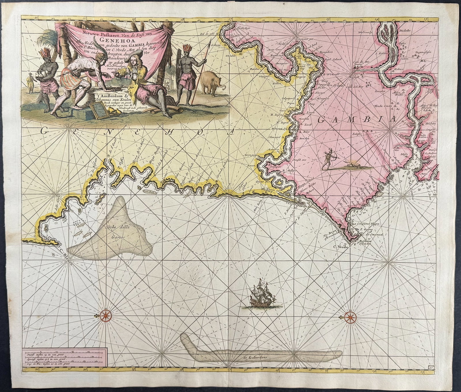 Van Keulen, Rare - Map of the Coast of Western Africa (1 of 1)