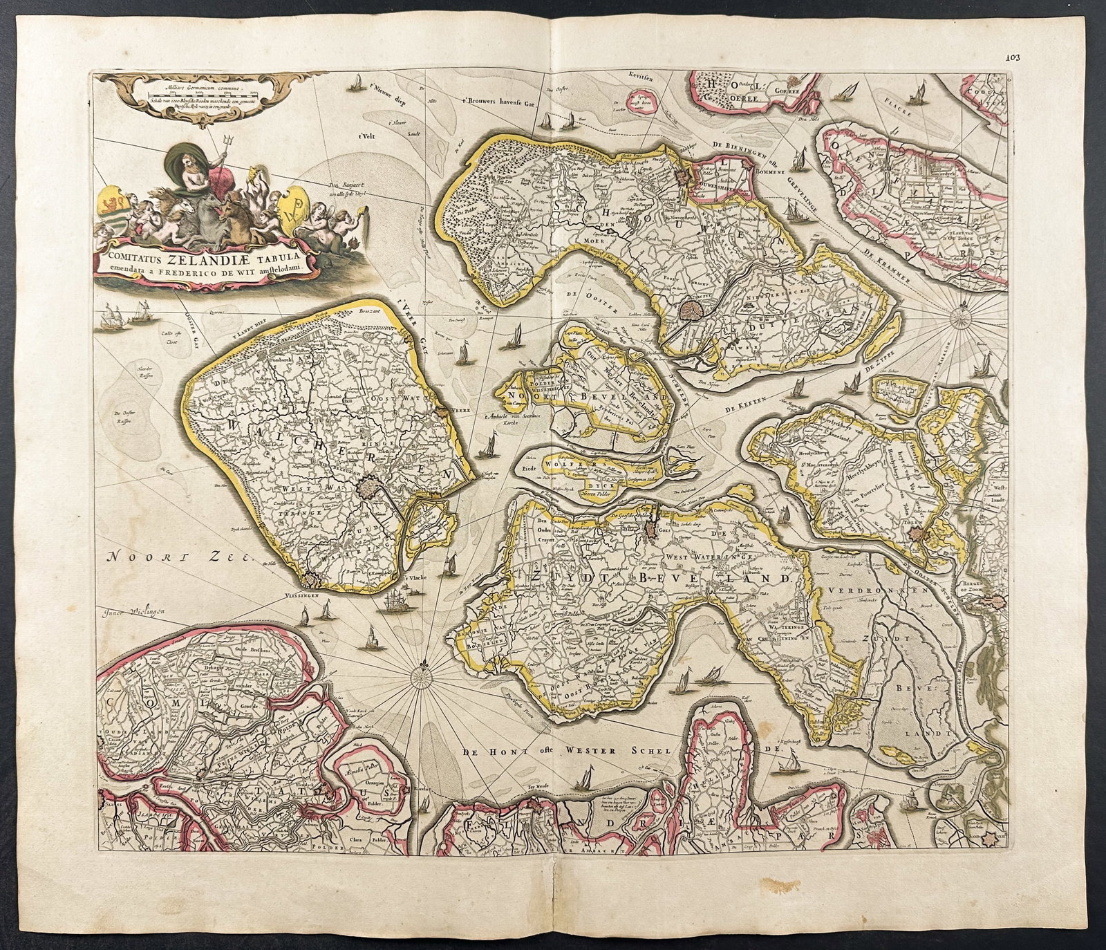 De Wit - Map of Zeeland, Netherlands (1 of 1)