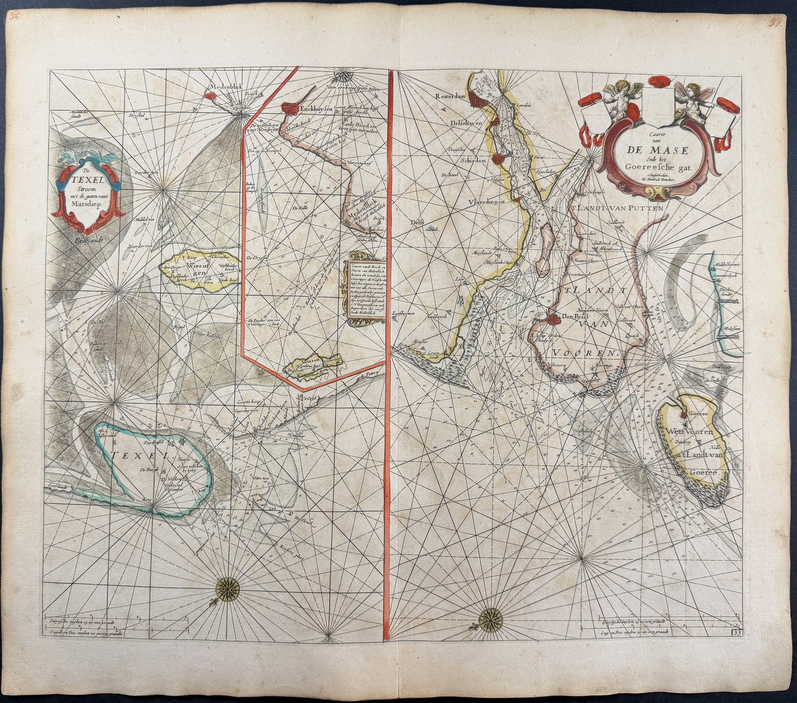 Doncker, pub. 1670 - Map of Texel and the Mouth of the Meuse River (1 of 1)