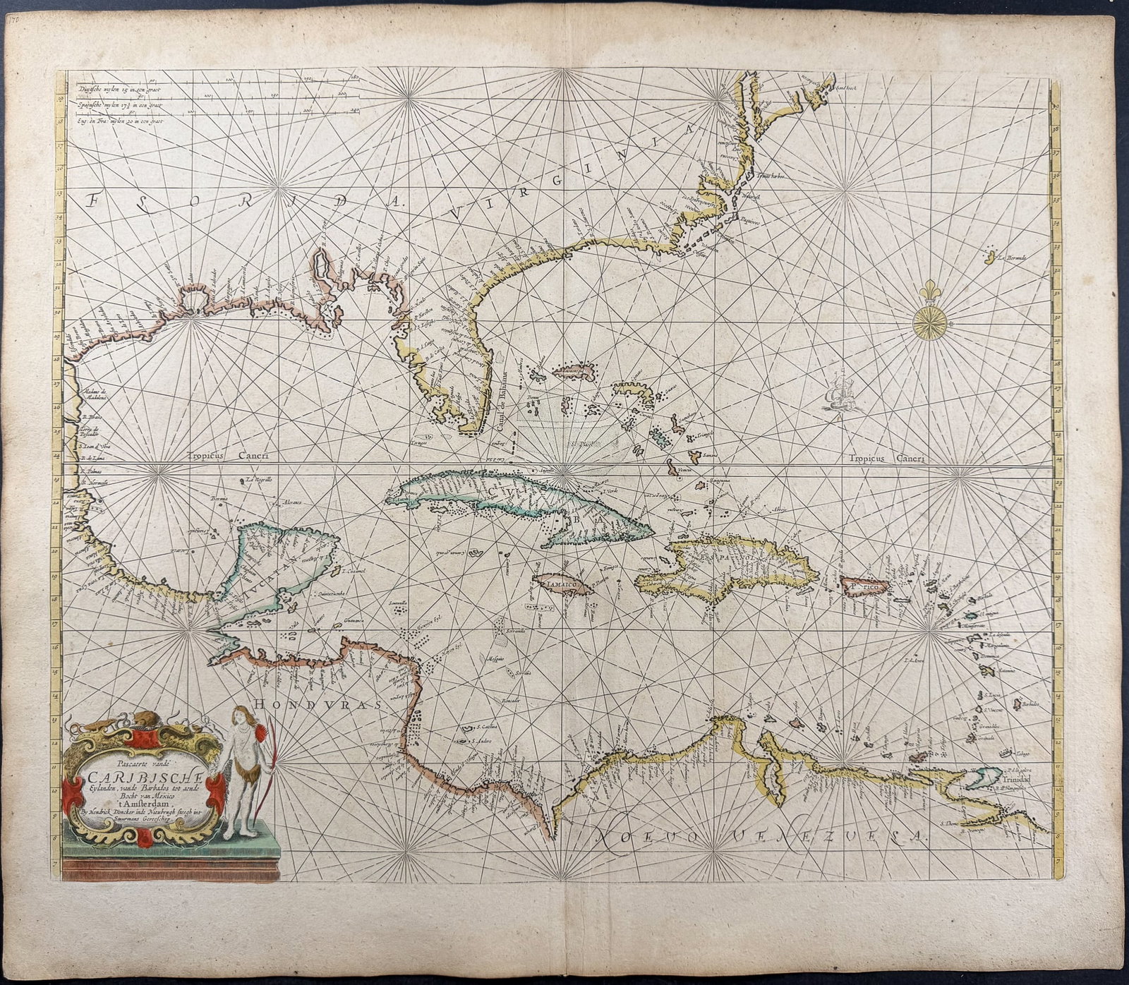 Doncker, pub. 1670 - Map of the West Indies, or the Caribbean Islands (1 of 1)