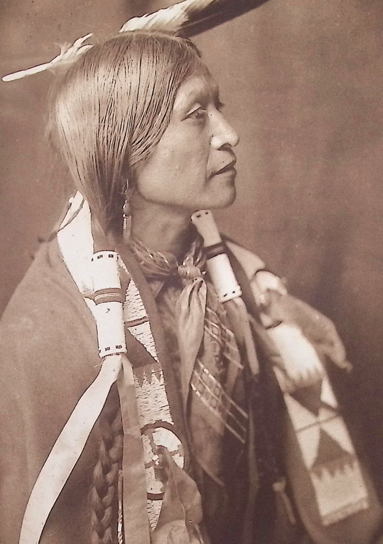 Edward Curtis - A Jicarilla: This moving photogravure in quarto size is from Edward Curtis's The North American Indian being a Series of Volumes Picturing and Describing the Indians of the United States and Alaska. Edited by Fred
