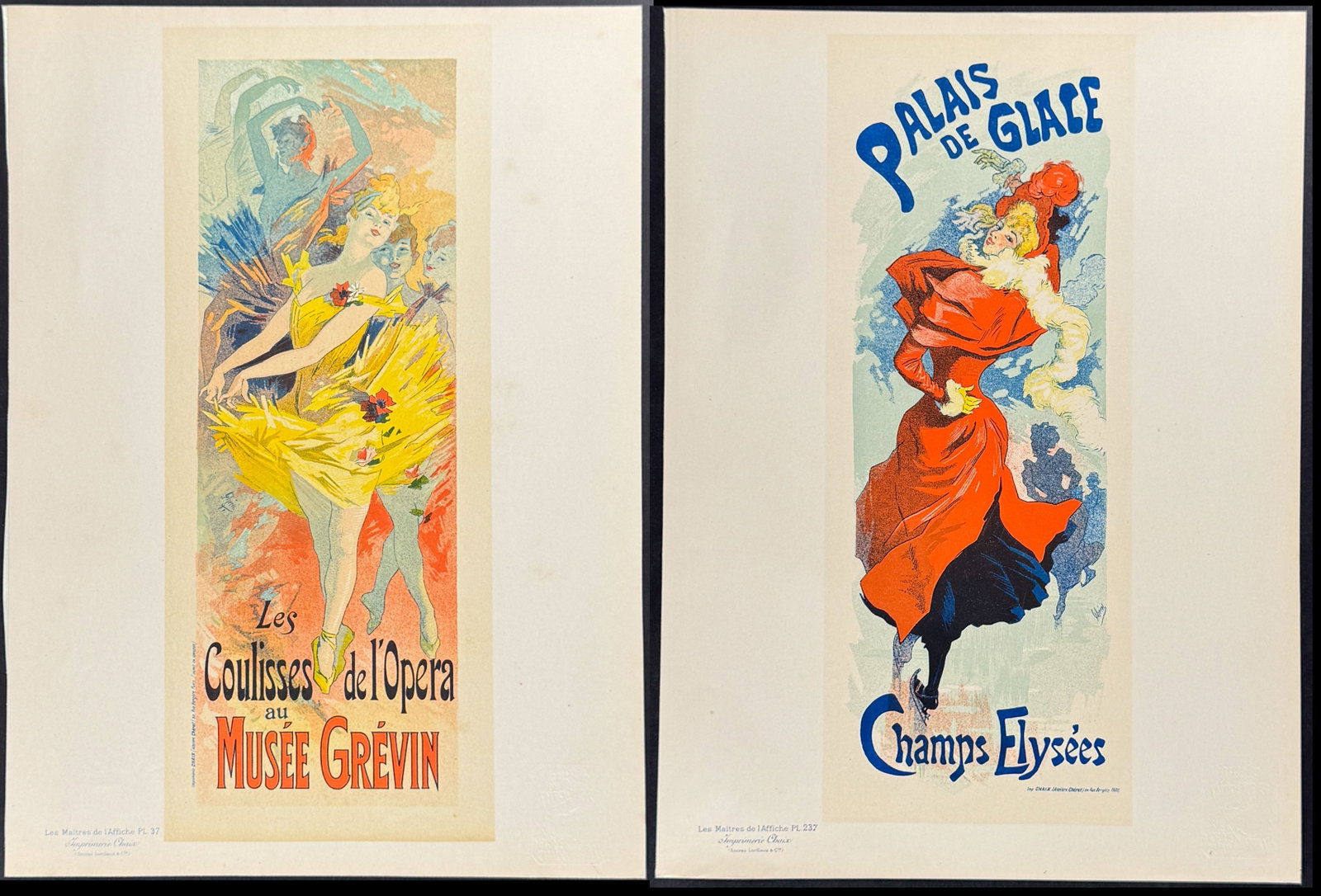 Maitres Affiches - 5 Poster Lithographs: This first edition, folio lithograph after a poster is from Les Maitres de l'Affiche. The work was published by Imprimerie Chaix under the direction of Jules Cheret in Paris between 1896 and 1900.