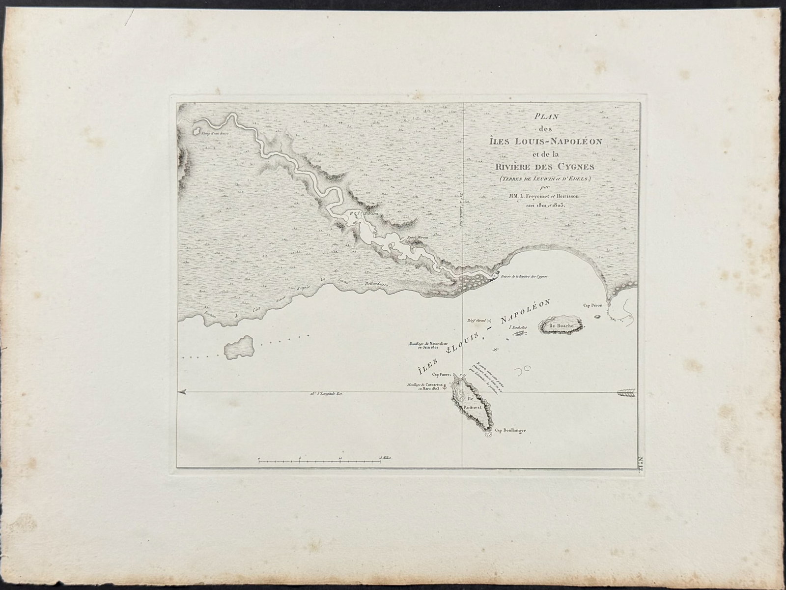 Peron & Freycinet - Map of Australia (Iles Louis-Napoleon) [Australia, New Holland] (1 of 1)