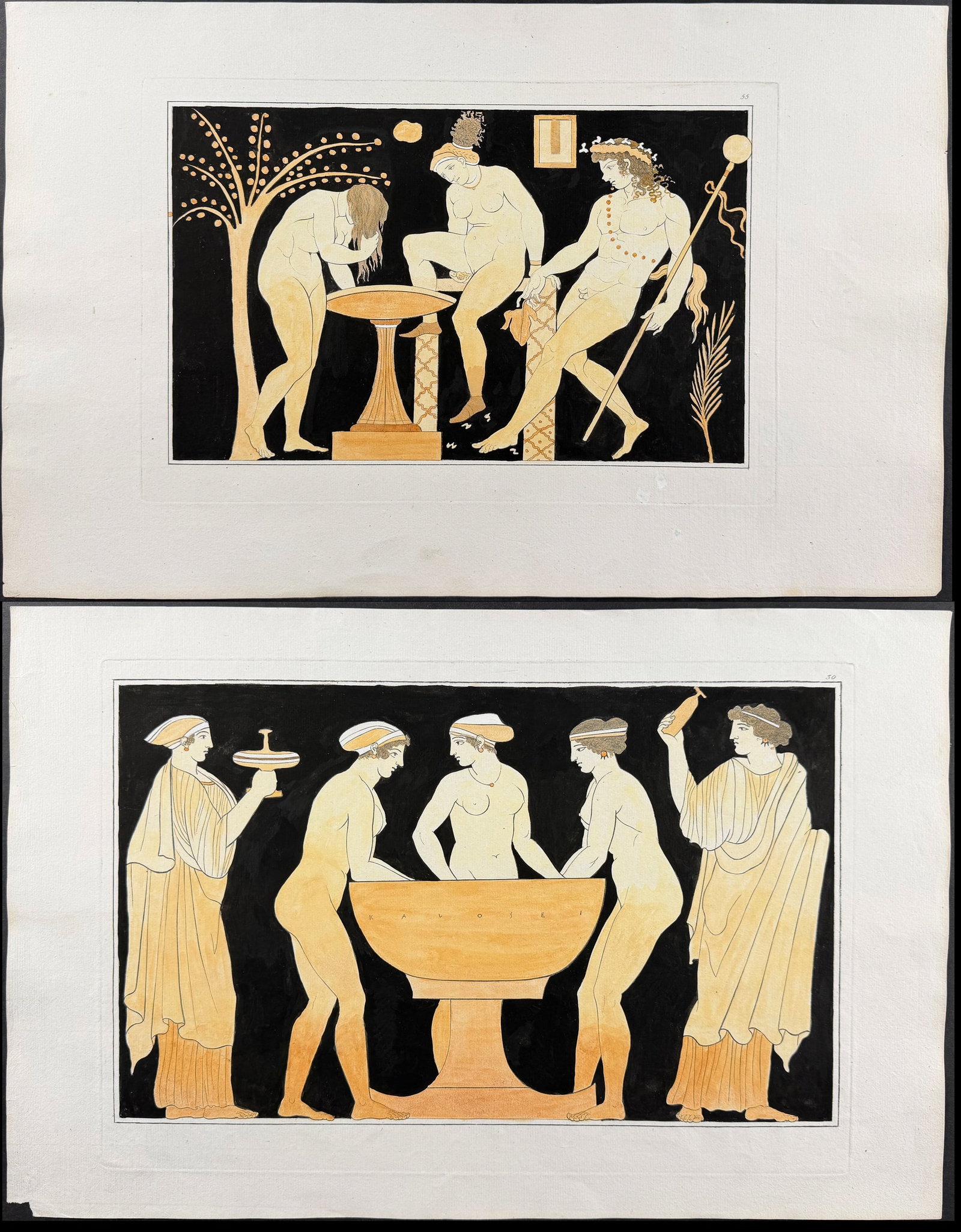 Hamilton - 4 Engravings of a Painting from a Grecian Vase (1 of 5)