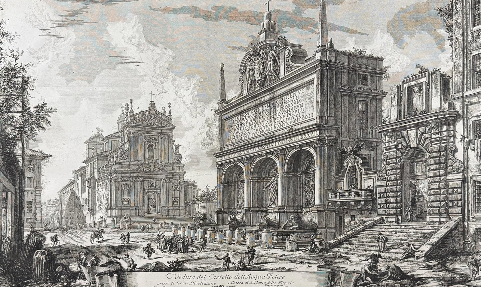 Piranesi, Folio - View of the Fountain of the Aqua Felice [Veduta del Casatello dell'Acqua Felice] (1 of 2)