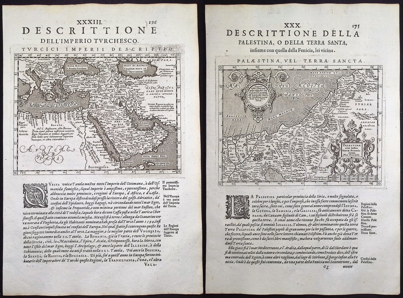 Cernoti & Magini's Ptolemy, pub. 1597 - 5 Maps of Poland, Turkey, Persia, Egypt, Holy Land (1 of 6)