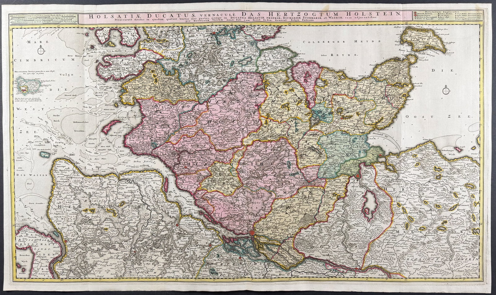Visscher - Map of Duchy of Holstein (Germany) (1 of 1)