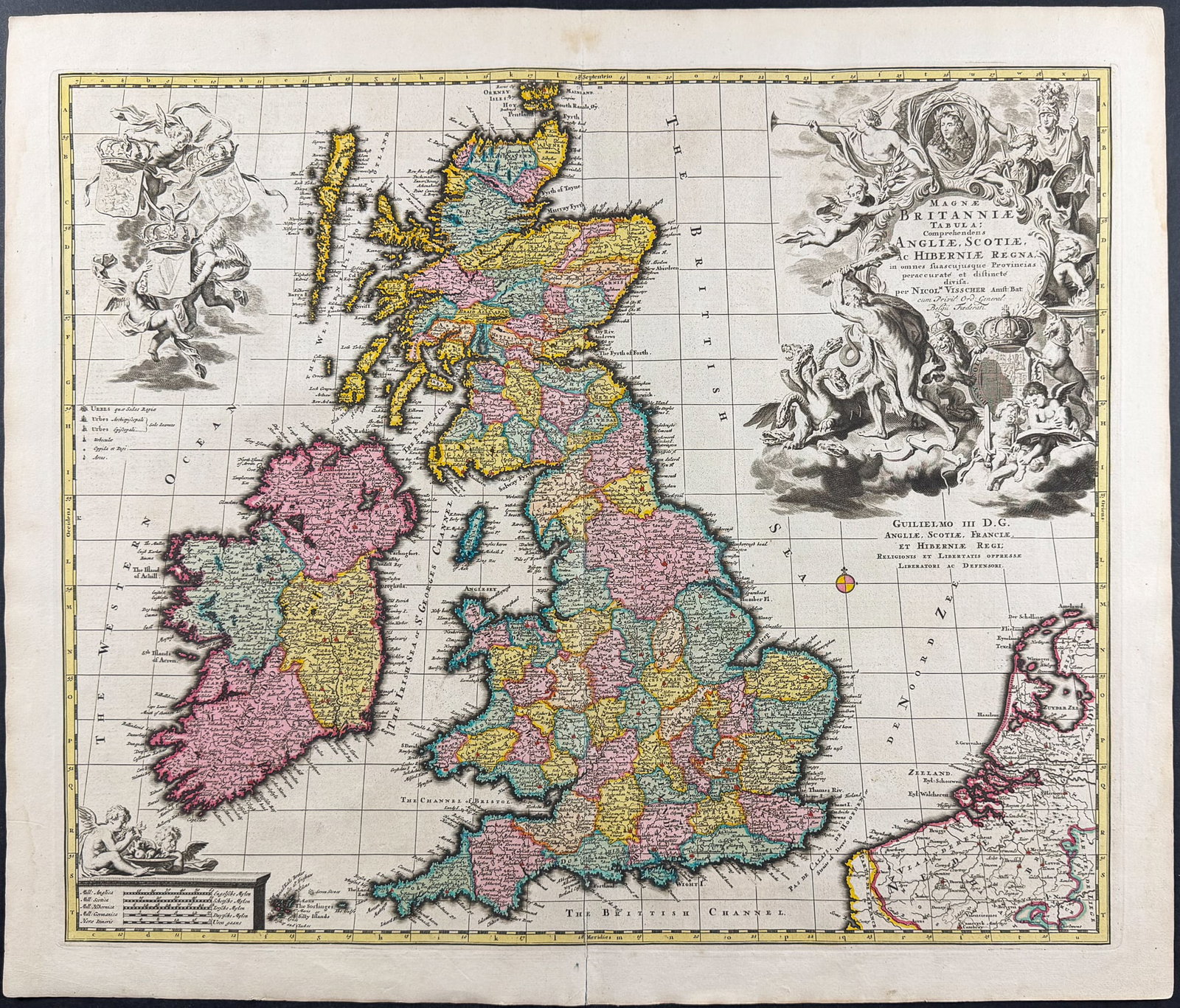 Visscher - Map of the British Isles (England, Ireland, Scotland) (1 of 1)