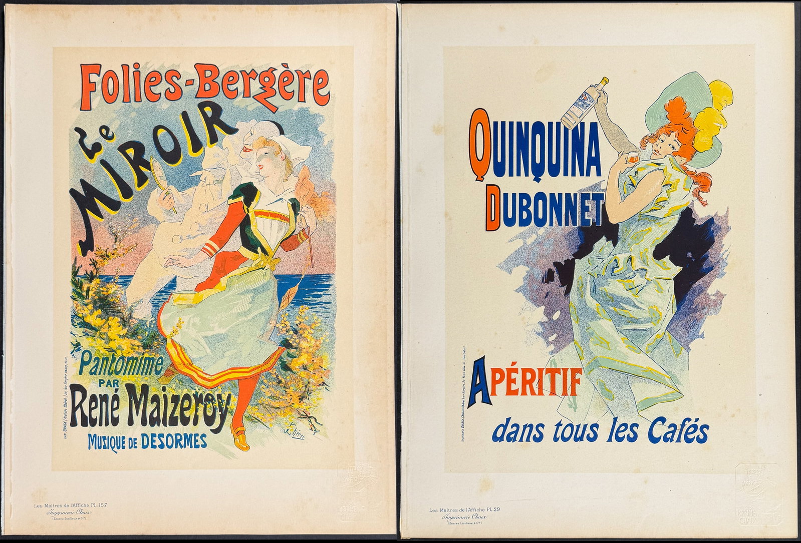 Maitres Affiches after Cheret - 6 Poster Lithographs: This first edition, folio lithograph after a poster is from Les Maitres de l'Affiche. The work was published by Imprimerie Chaix under the direction of Jules Cheret in Paris between 1896 and 1900.