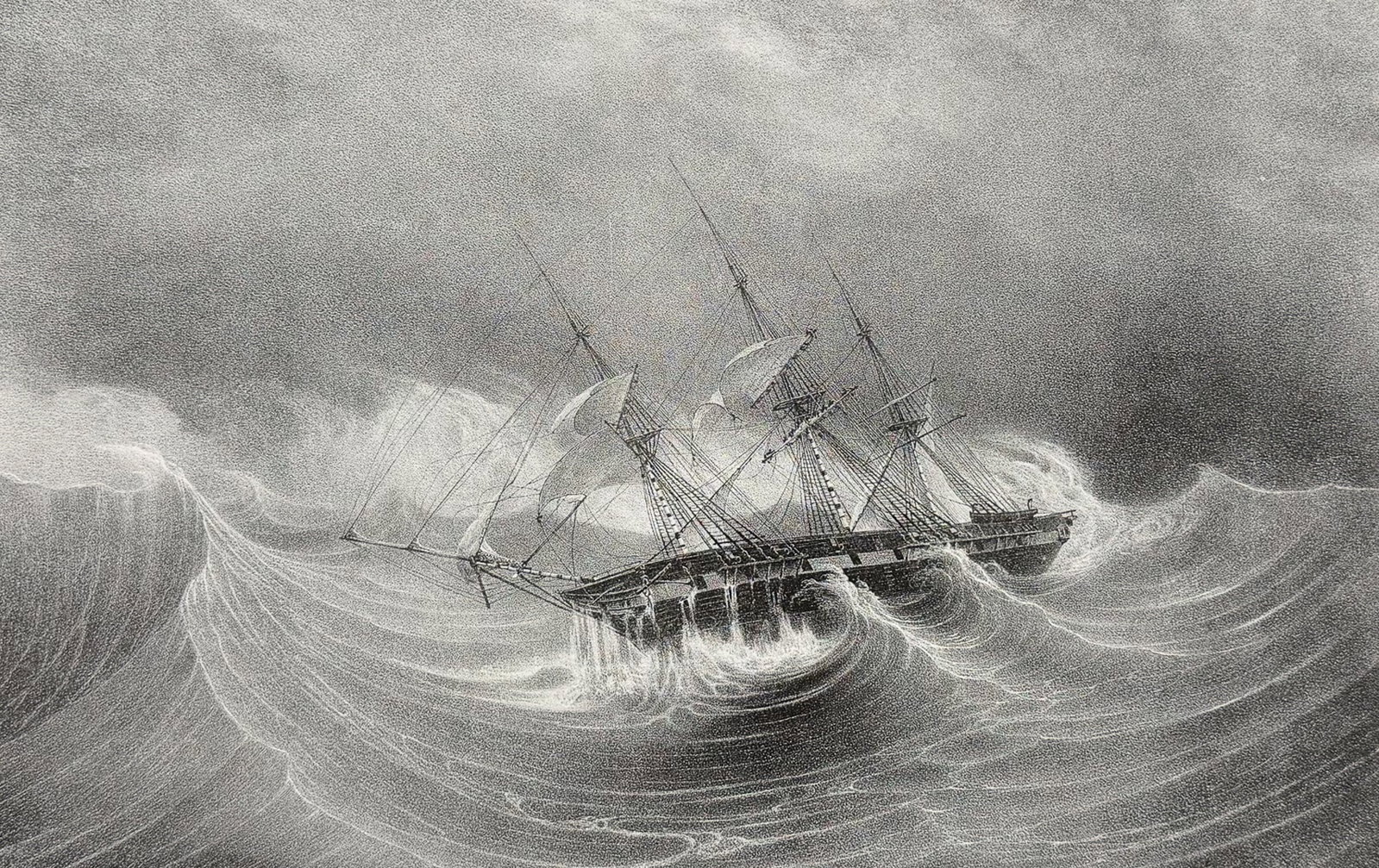 Dumont D'Urville, New Zealand - Astrolabe on the Reefs at Bay of Plenty [La Corvette L'Astrolabe (1 of 2)