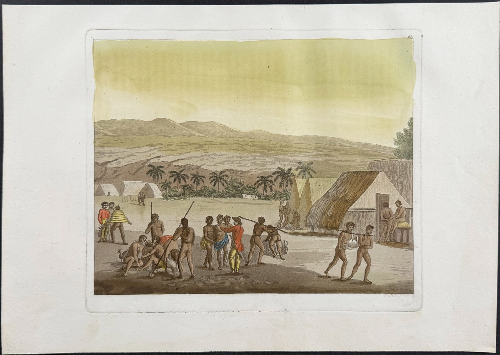 Ferrario, Hawaii - Village Scene in the Sandwich Islands (1 of 1)