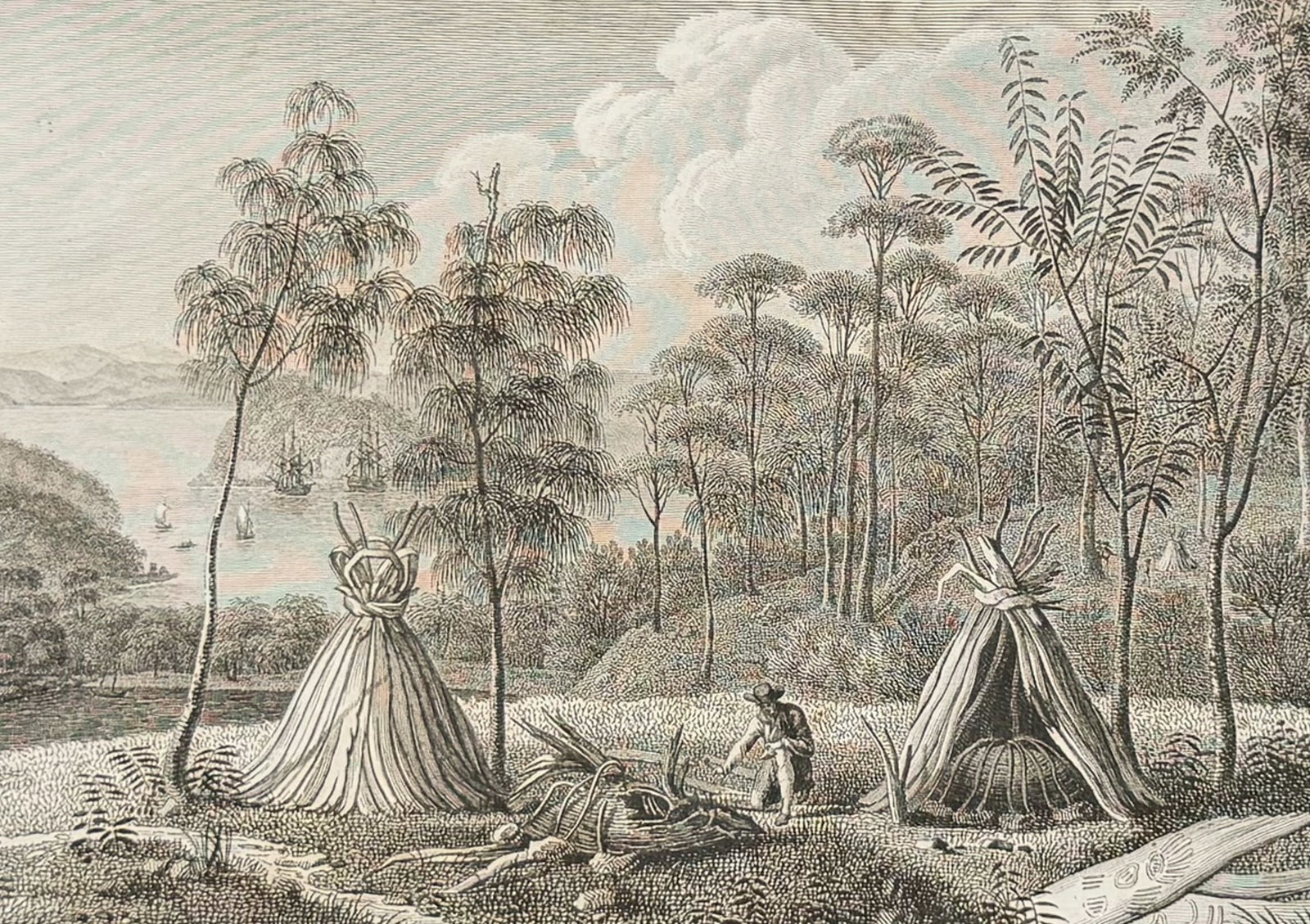 Peron & Freycinet - Native Australian or Aborigine Tombs or Graves (1 of 2)