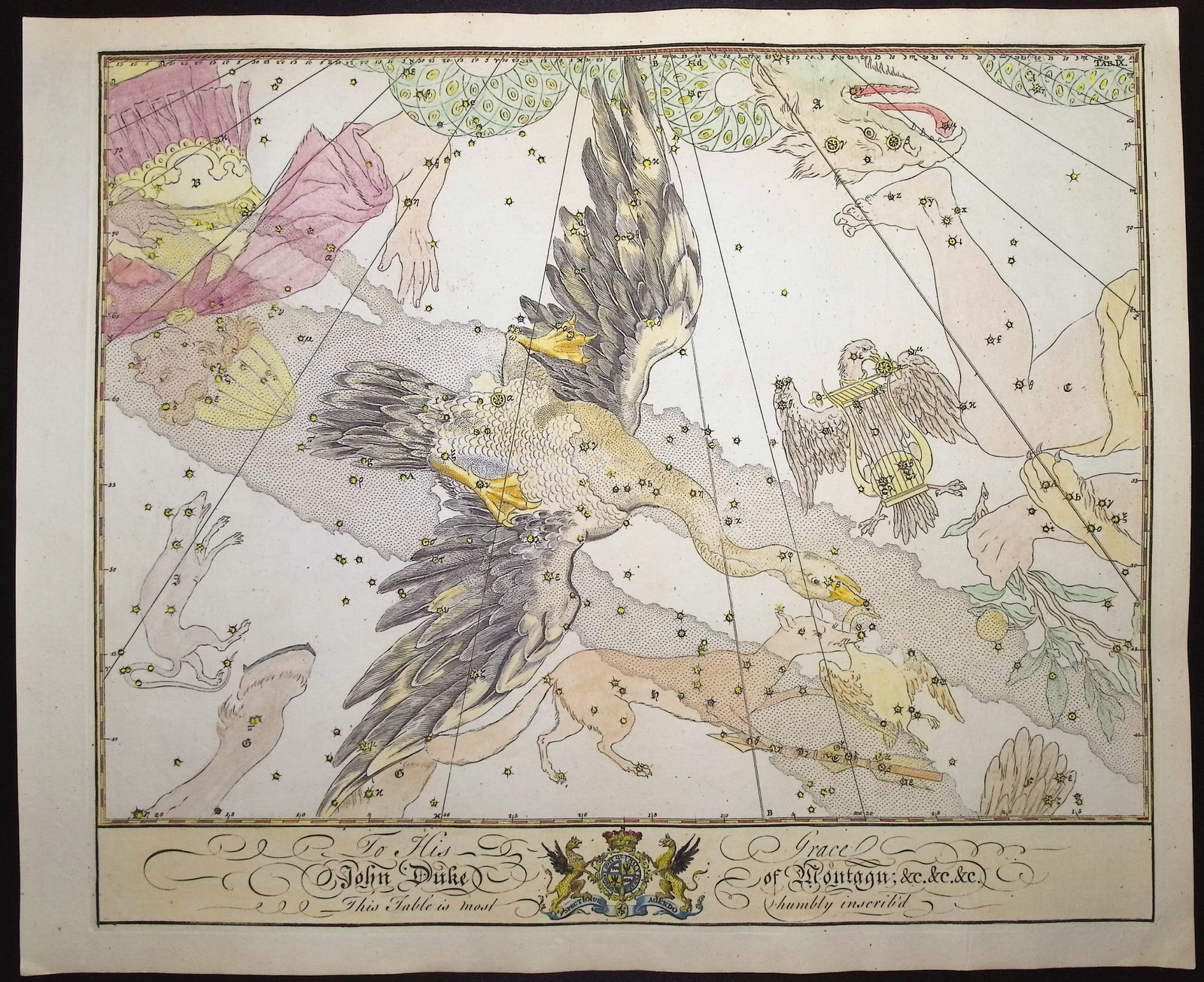 Bevis, Rare - Constellation or Star Chart of Cygnus (Swan) (1 of 1)