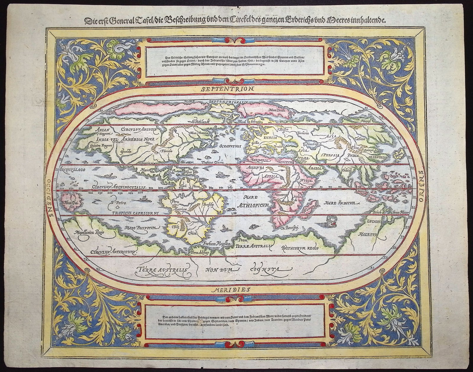 Munster, pub. 1592 - Map of the World (With the Americas) (1 of 2)