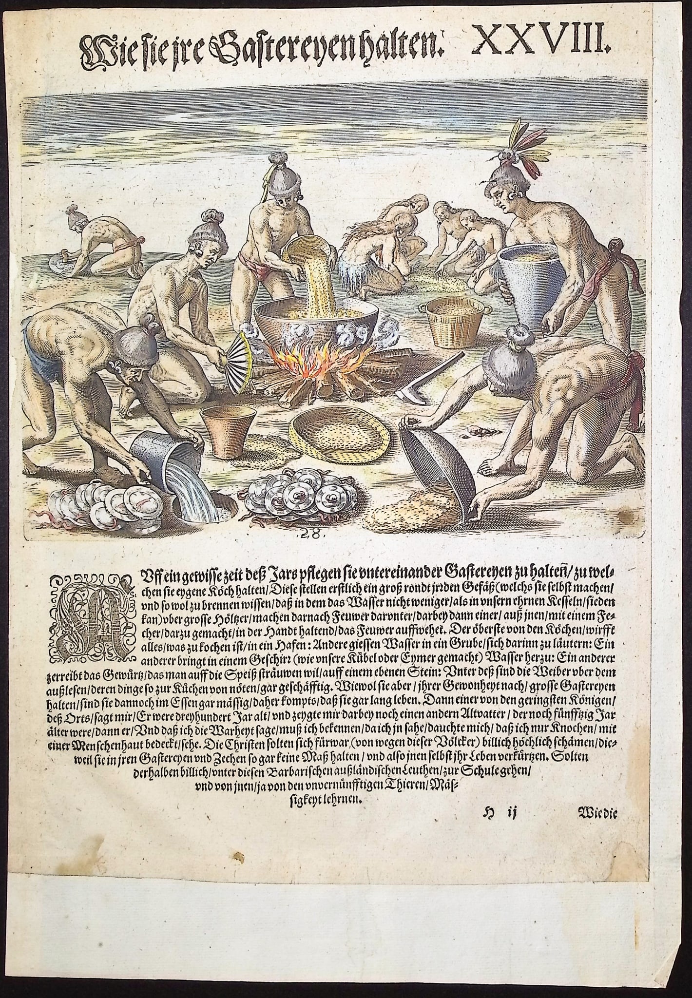 De Bry - Florida - Preparations for a feast - 2