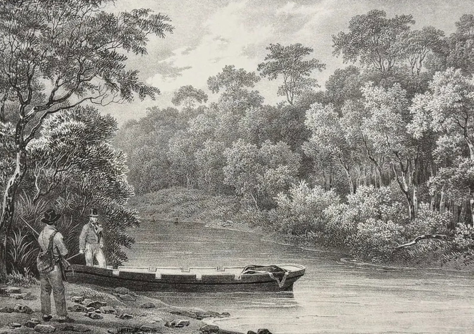 Dumont, Australia - Kalgan, North of Oyster Harbor, Australia; Vue de la Riviere des Francais, au: This folio lithograph is from Jules Sebastien Cesar Dumont D'Urville's Voyage de la Corvette l'Astrolabe ex?cut? par ordre du Roi pendant les ann?es 1826, 1827, 1828, 1829, sous le commandement de M.J