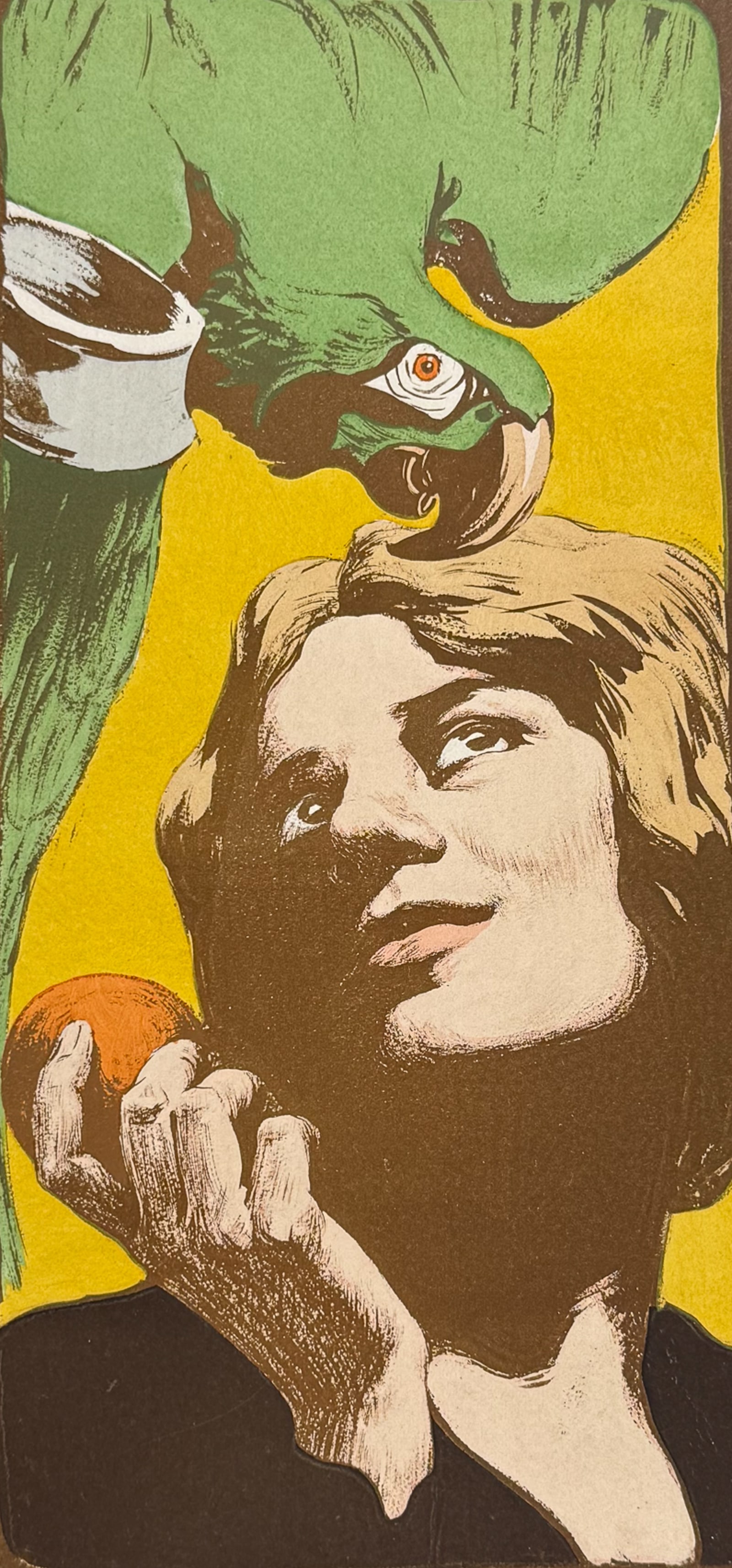L'Estampe Moderne by Yank - La Femme au Perroquet: This beautifully illustrated, lithographed poster is from L?Estampe Moderne. The work was published by one of the best printers of the day, Champenois. The lithographs were printed under the supervisi