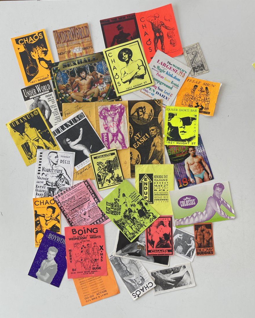 Queer San Francisco, Collection of Underground Club Flyers: Collection of San Francisco underground club flyers early 1990s various sizes, various printing techniques as is condition $20 domestic shipping