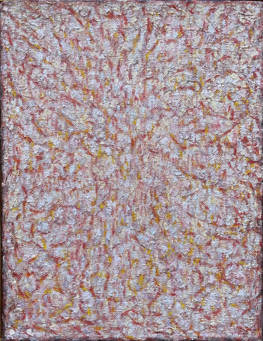 Art Holman, 1961, San Francisco School of Abstract Expressionism: Art Holman Untitled 1961 Oil on canvas Titled, dated and signed en verso 9 x 7 inches Good condition Unknown label en verso Provenance: Richard Faralla; private collection, Northern California