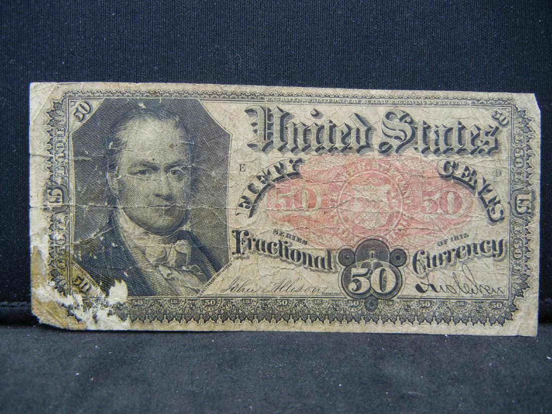 1875 Fractional 50 cent United States Treasury Note. (1 of 3)