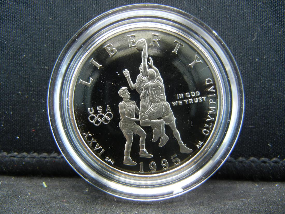 1995-S United States Mint Atlanta Olympics "Basketball: 1995-S United States Mint Atlanta Olympics "Basketball Players" Proof Half Dollar.YES WE SHIP ALL COINS - $3.50 PLUS INSURANCE FOR ONE COIN for FIRST CLASS MAIL. We will combine shipping if multiple c