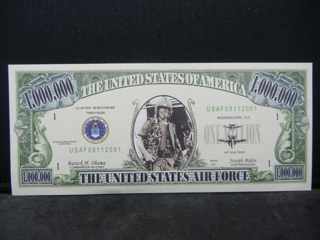 One Million Dollars United States Air Force Novelty: YES WE SHIP ALL COINS - $3.50 PLUS INSURANCE FOR ONE COIN for FIRST CLASS MAIL. We will combine shipping if multiple coins are purchased! Small flat rate $7.25 - Med Flat rate $13.95 - Large Flat Rate