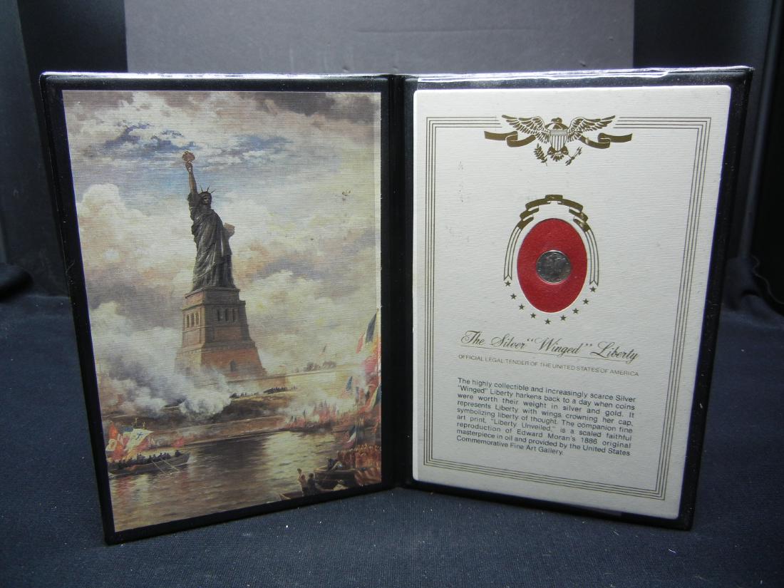 1943 WINGED LIBERTY Silver Dime. Statue of Liberty. (1 of 5)