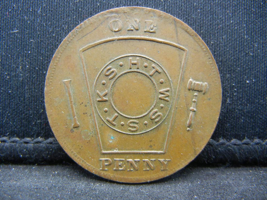 Cleveland, Ohio Masonic Penny. Early 1900s. Very nice. (1 of 2)