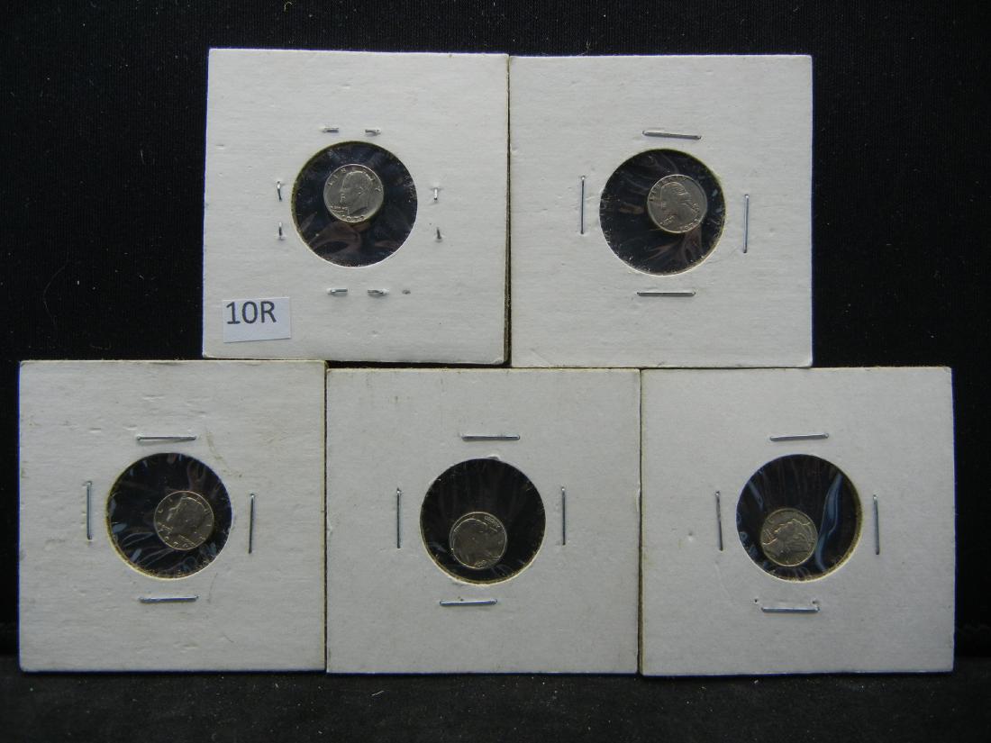 (5) Mini US Coins. Ike Dollar, Kennedy Half, Washington (1 of 11)