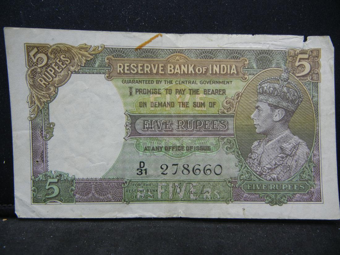 1943 5 India Rupee (1 of 2)