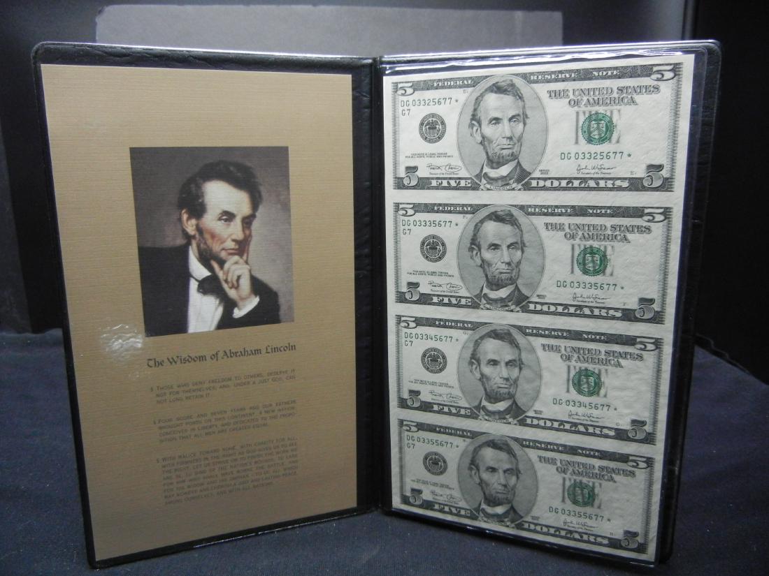 2003 World Reserve $5 Uncut Sheet of Bank Notes (1 of 6)