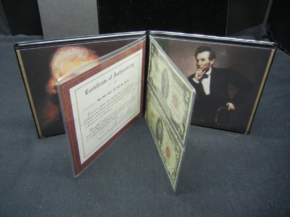 1953 $2 US Red Seal, $5 US Red Seal Bank Notes. With (1 of 10)