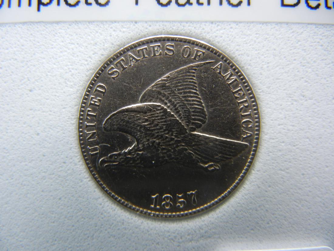 1857 F/Eagle MS63 Proof Like Details. Complete Feather (1 of 4)
