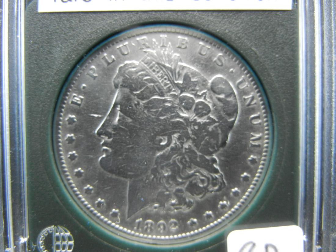 1892-S Morgan Silver Dollar. AU Details. Rare In this (1 of 4)