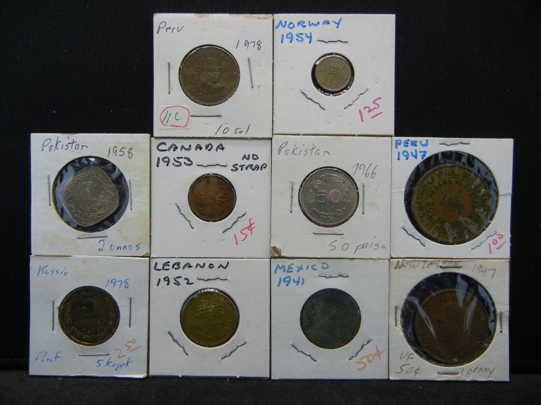 (10) FOREIGN COINS, GREAT COUNTRIES, NICE GRADES! (1 of 7)