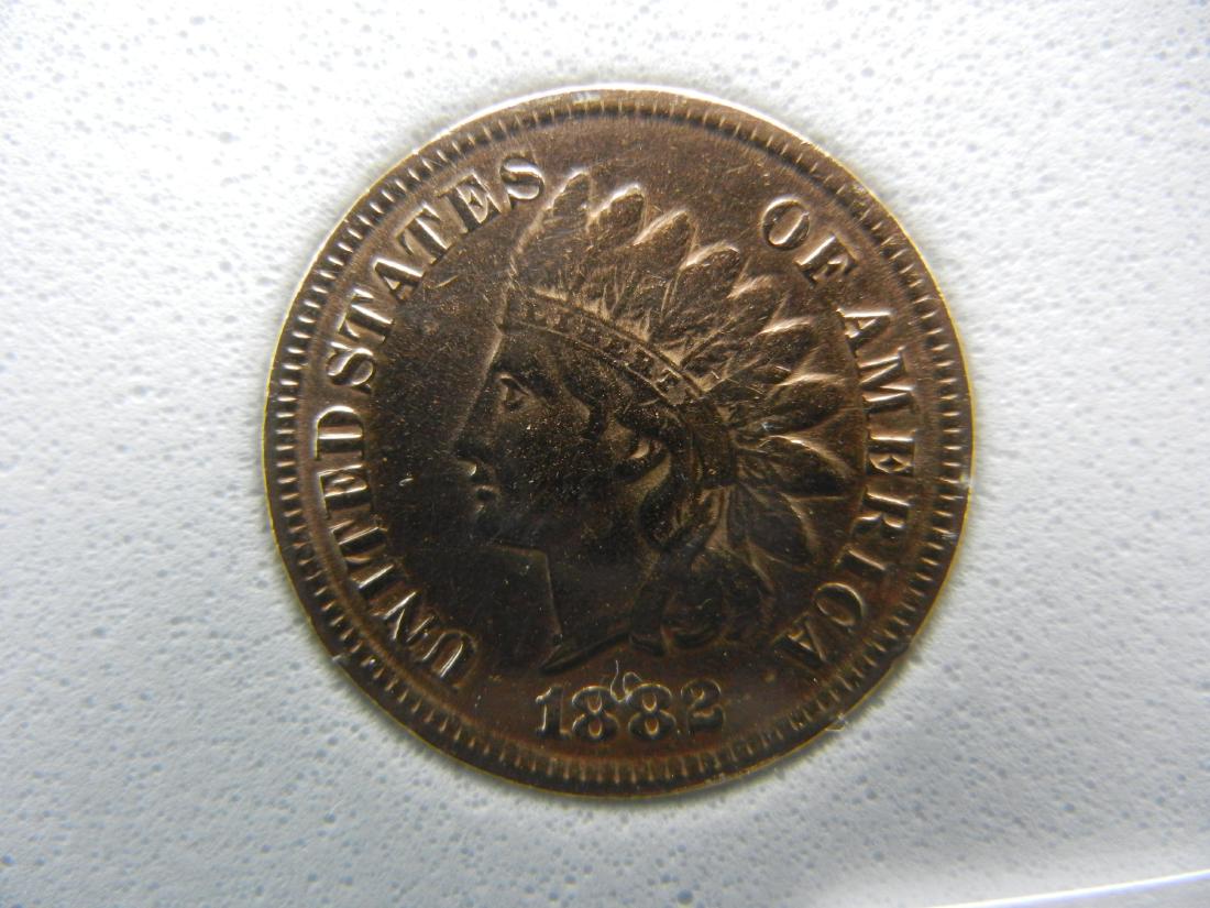 1882 Indian Head Cent MS60 Full Liberty (1 of 4)