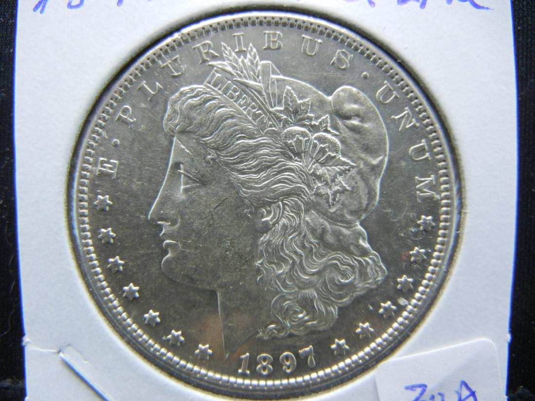 1897-S Morgan Silver Dollar.   Better date.   A pretty (1 of 3)