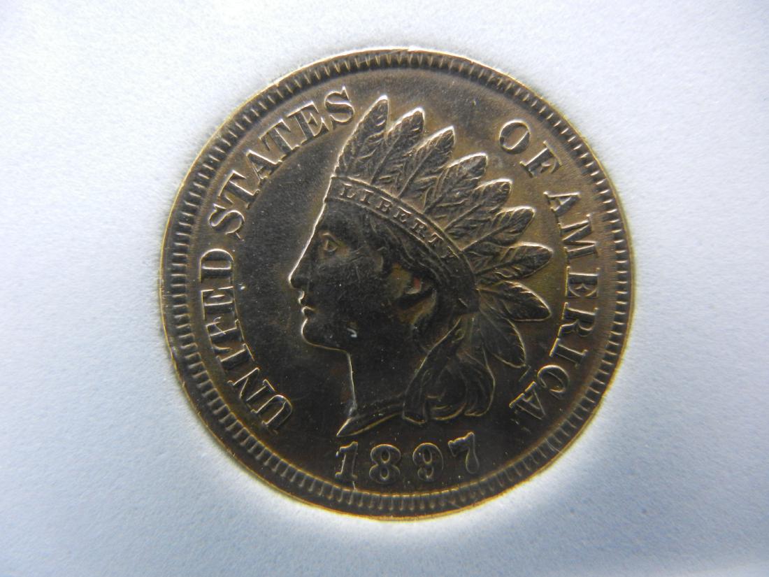 1897 Indian Head Cent Full Liberty 3 Diamonds (1 of 4)