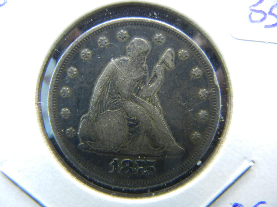 1875 Philadelphia 20 Cent Piece.  Original Fine.  Only (1 of 3)