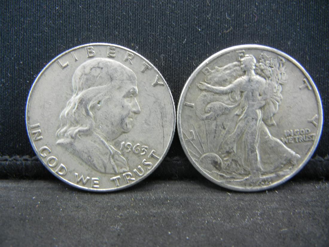 (2) SILVER HALF DOLLARS (1942 LIBERTY & 1963-D (1 of 2)