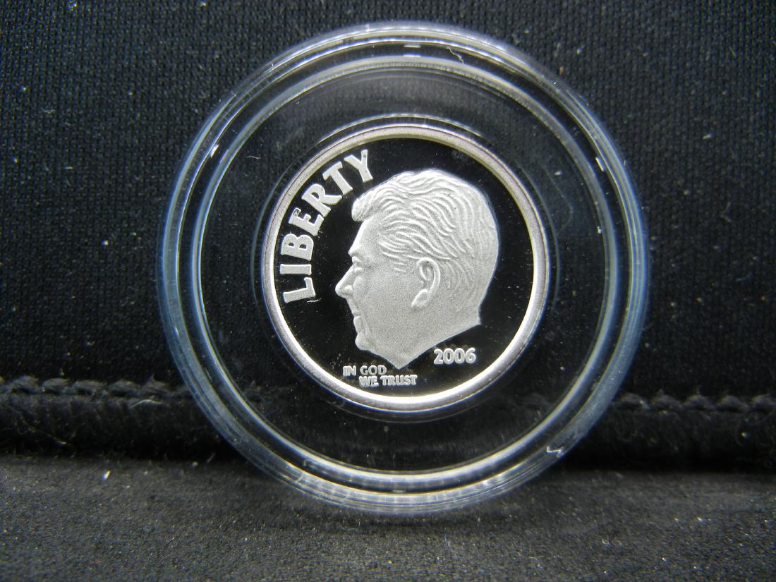 2006 Ronald Reagan Proof .999 Silver Dime - Rare: YES WE SHIP ALL COINS - $3.50 PLUS INSURANCE FOR ONE COIN for FIRST CLASS MAIL. We will combine shipping if multiple coins are purchased! Small flat rate $7.25 - Med Flat rate $13.95 - Large Flat Rate