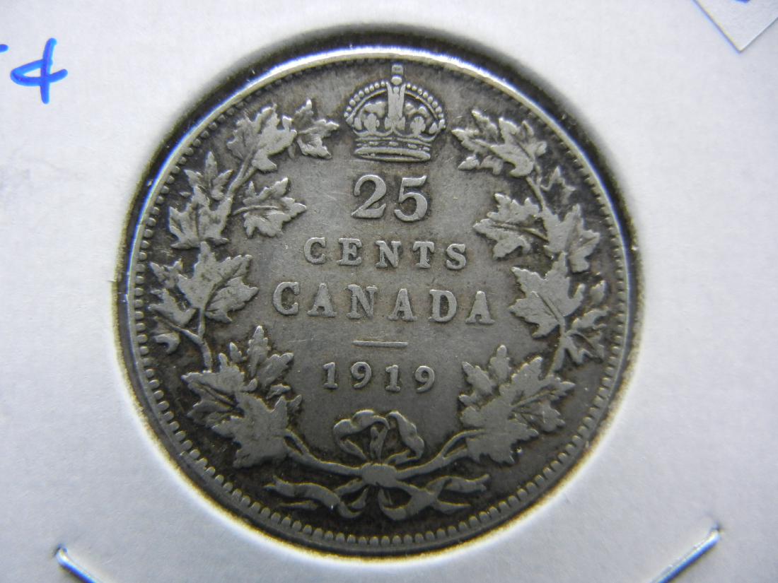 1919 Canada 25c.  Fine+. (1 of 3)