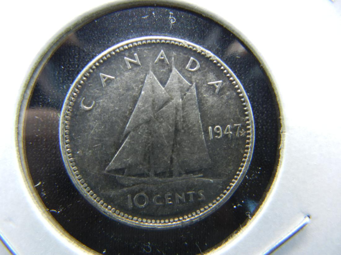 1947 Canada 10c.  AU. (1 of 3)
