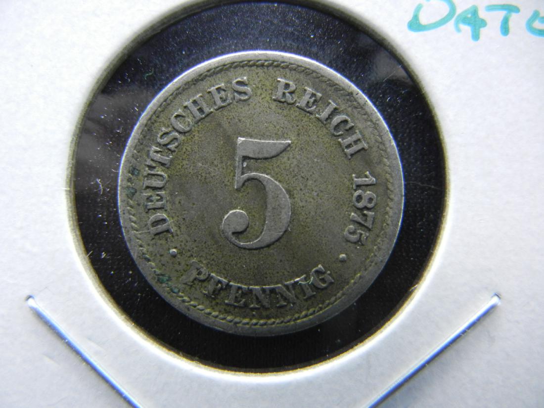 1875-D Germany 5 Pfennig.  Better Date. (1 of 3)