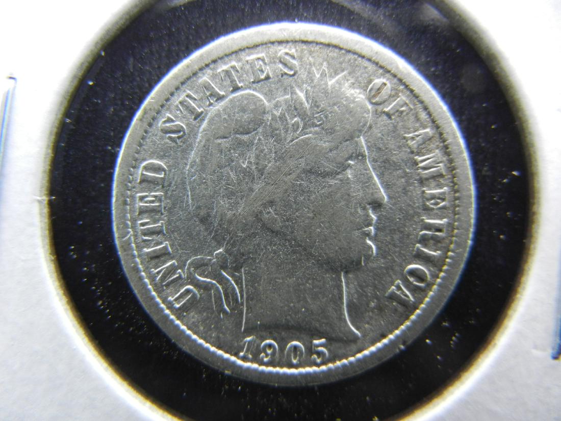 1905-O Barber 10c.  VF Details. (1 of 3)