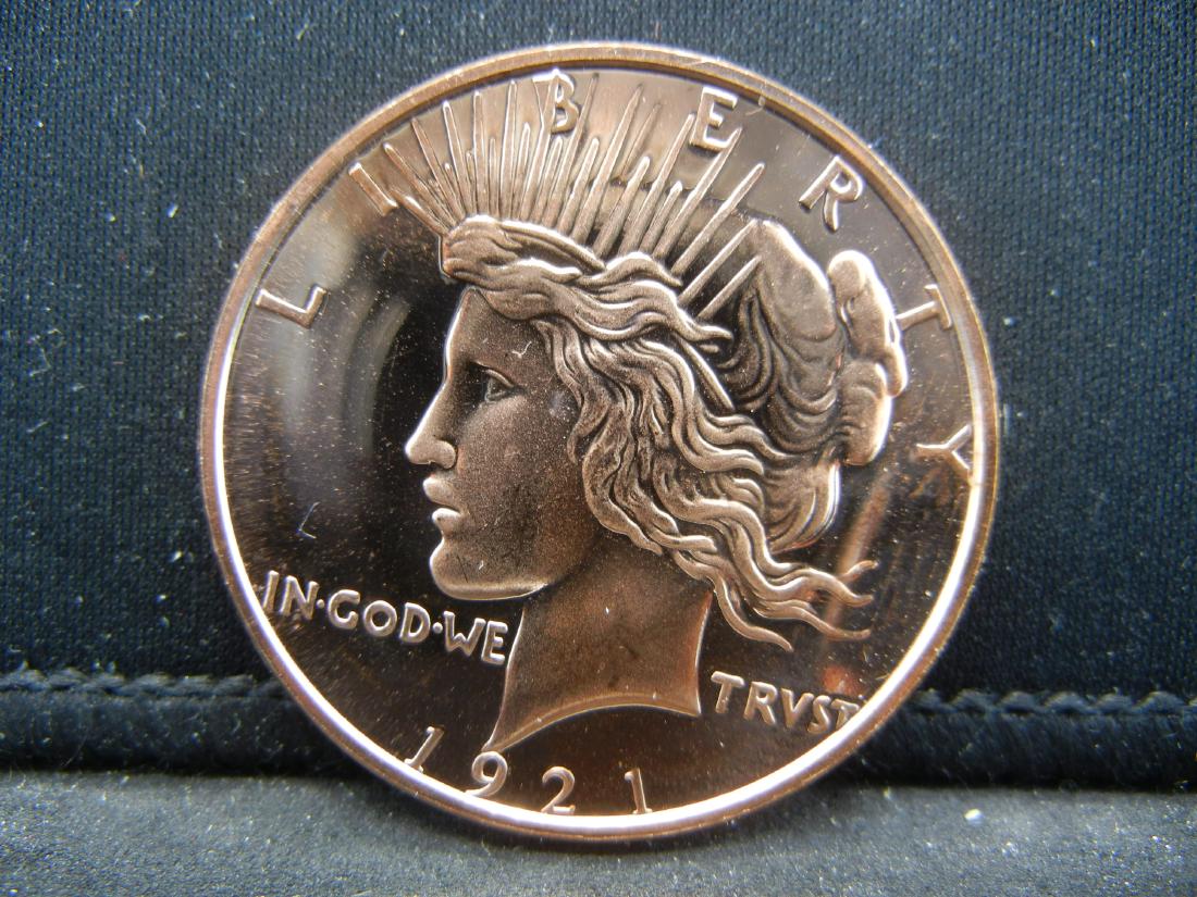 Peace Dollar Copper .999 Fine Copper. 1 Ounce (1 of 2)