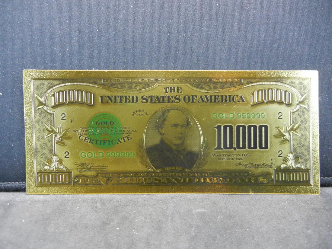Series of 1928 24 K Gold Foil Note $10,000 Gold (1 of 2)