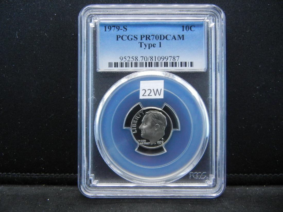 1979-S PCGS PR70DCAM Roosevelt Dime Type 1 (1 of 3)