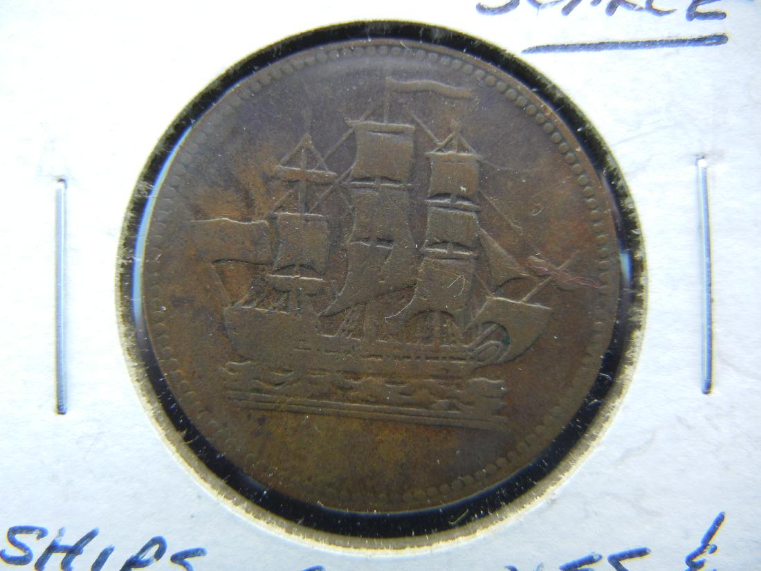 1835 PEI 1/2 Penny. Ships and Colonies Commerce: 1835 PEI 1/2 Penny. Ships and Colonies Commerce