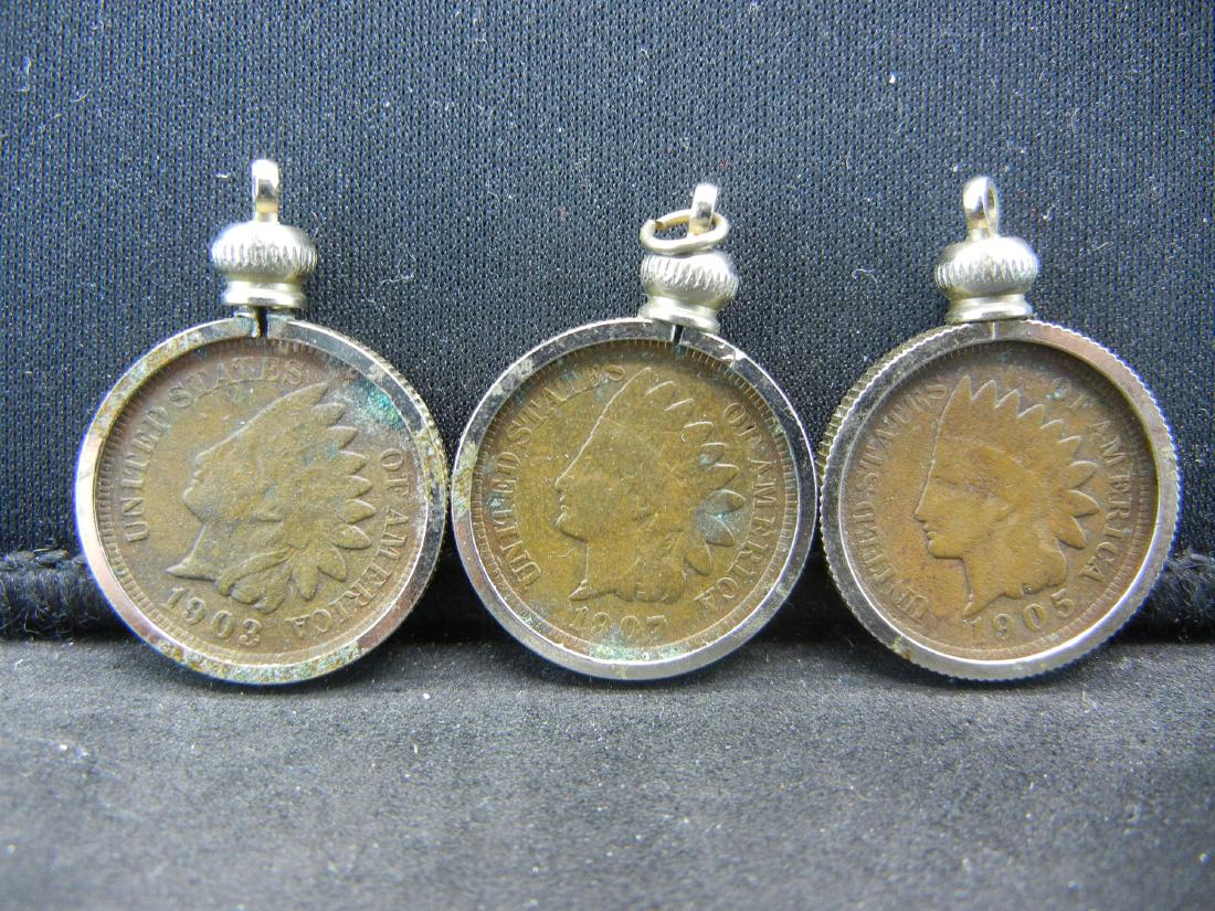(3) Indian Head Cent Pendants/Earrings (1 of 2)